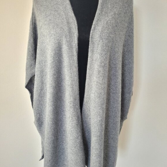 Halogen women’s dark gray one size open front oversized sweater shrug cardigan - Picture 11 of 12